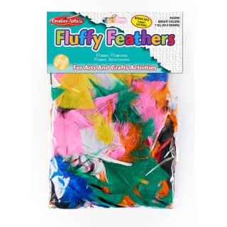Charles Leonard Bright Hues Fluffy Turkey Feathers, 1 oz