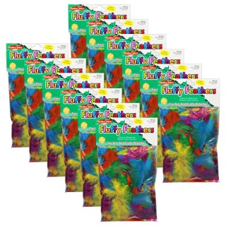 Charles Leonard Creative Arts™ Turkey Feathers, Hot Colors, 14 Grams Per Pack, 12 Packs