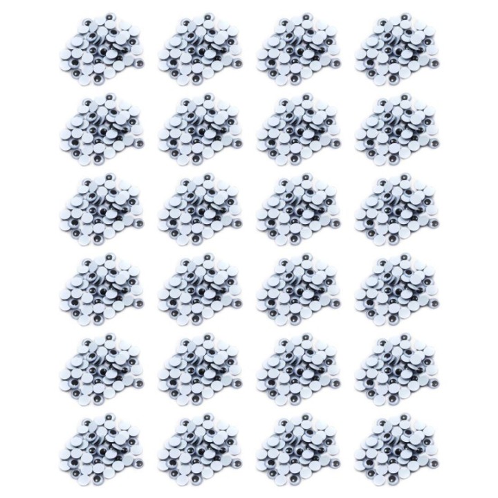 Charles Leonard Wiggle Eyes 10mm, Black, 50 Per Pack, 24 Packs