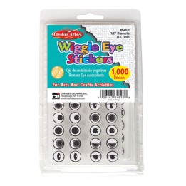 Charles Leonard Creative Arts Wiggle Eyes Stickers, Black