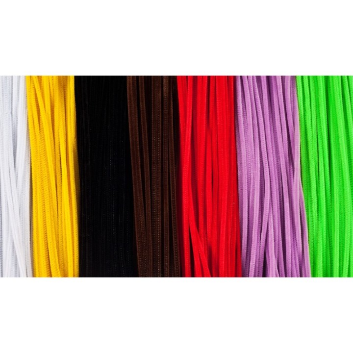 Creative Arts™ by Charles Leonard Chenille Stem Class Pack, 4 mm x 6 Inch, Assorted Colors, Box of 1000