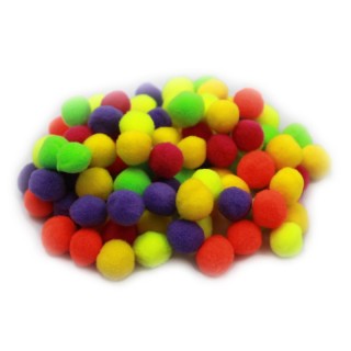 Charles Leonard Creative Arts™ Pom-Poms, 1/2", Hot Colors, Pack of 100