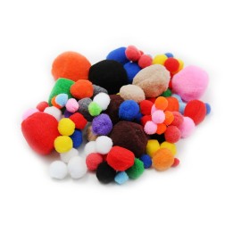 Charles Leonard Pom Poms Assorted Sizes & Colors, 1 Pound