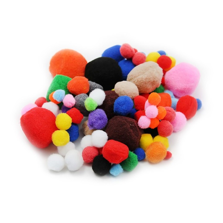 Charles Leonard Pom Poms Assorted Sizes & Colors, 1 Pound