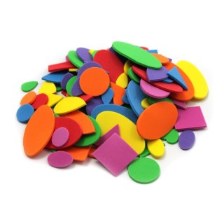 Charles Leonard Creative Arts by Charles Leonard Foam Shapes, Assorted Colors, 264 Pieces/Bag