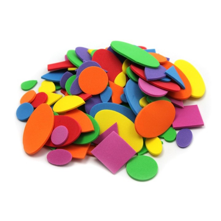Charles Leonard Creative Arts by Charles Leonard Foam Shapes, Assorted Colors, 264 Pieces/Bag