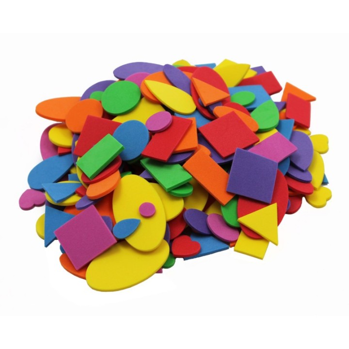 Charles Leonard Creative Arts by Charles Leonard Foam Shapes, Assorted Colors, 720 Pieces/Bag