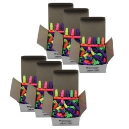 Charles Leonard Pencil Eraser Caps, Latex Free, Assorted Colors, 144 Per Box, 6 Boxes