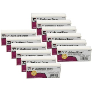 Charles Leonard Standard Chalkboard Eraser, Pack of 12