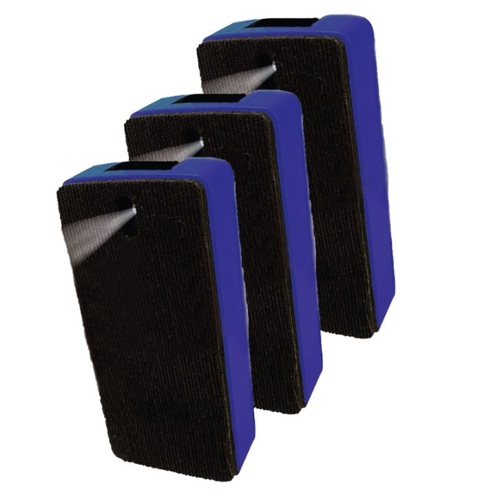 Charles Leonard Magnetic Whiteboard Spray Eraser with Liquid Cleaner, Refillable, Blue, Pack of 3