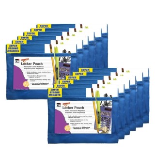 Charles Leonard Magnetic Whiteboard Pouch, 8 x 6-3/4 Inches, Blue, Pack of 12
