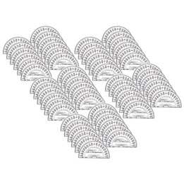 Charles Leonard Protractor Plastic, 4-Inch, 12 Per Pack, 5 Packs
