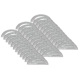 Charles Leonard Protractor Plastic, 6-Inch, 12 Per Pack, 3 Packs