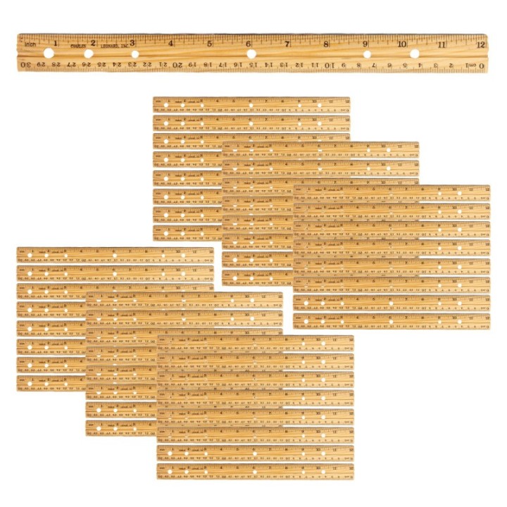 Charles Leonard Economy Wood Ruler, Pack of 48