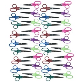 Charles Leonard Children's 5" Scissors, Pointed Tip, Assorted Colors, Pack of 36