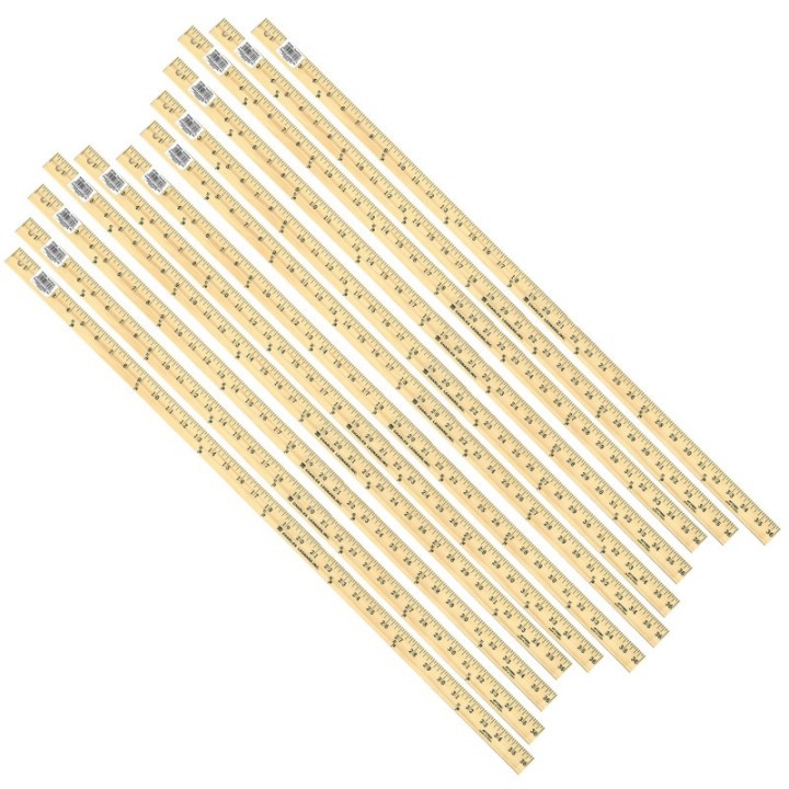 Charles Leonard Wooden Yardstick, Pack of 12