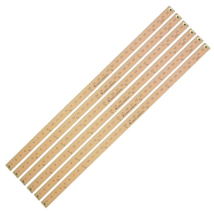 Charles Leonard Wood Yardstick, Pack of 6