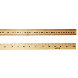 Charles Leonard Wooden Meter Stick Ruler, Natural Wood, 36 Inches