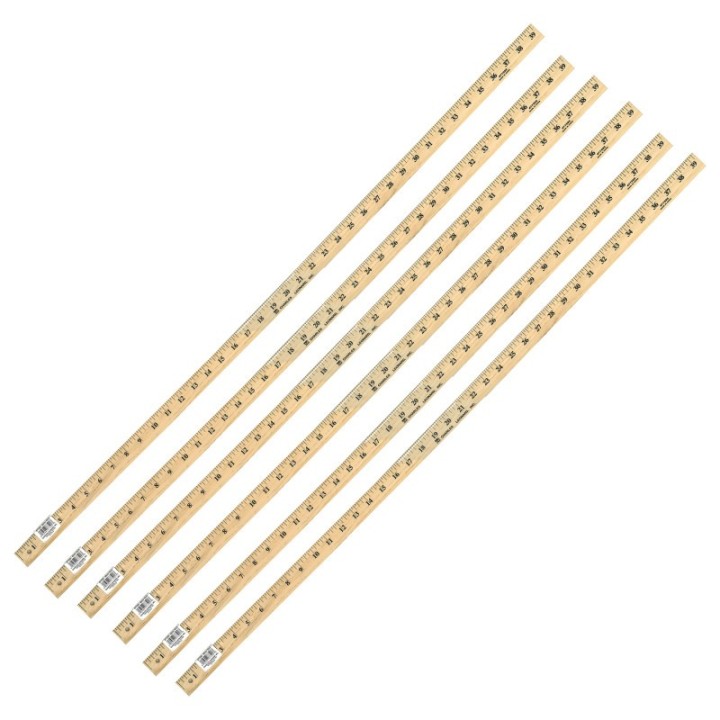 Charles Leonard Meter Stick with Storage Hole, Pack of 6