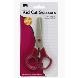 Charles Leonard Kid Cut Scissors, Blunt Tip, Plastic, Assorted Colors