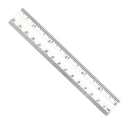 Charles Leonard Double Bevel Plastic Ruler, 6", Clear