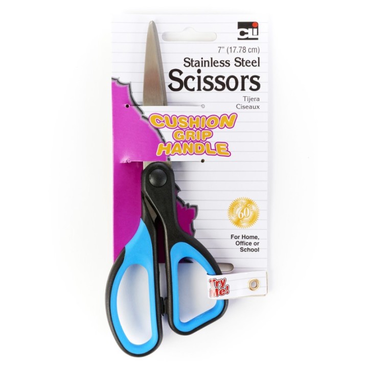 Charles Leonard Cushion Grip Scissor, 7" Straight