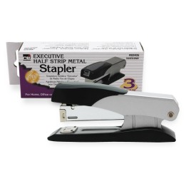 Charles Leonard Executive Metal Stapler, Half Strip, Gray