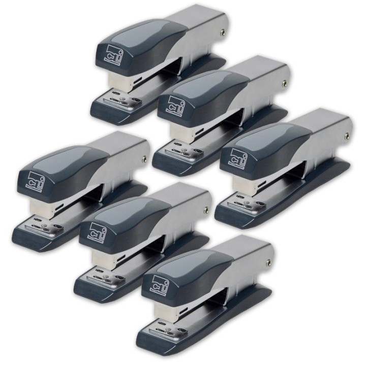 Charles Leonard Executive Half Strip Metal Stapler, Pack of 6
