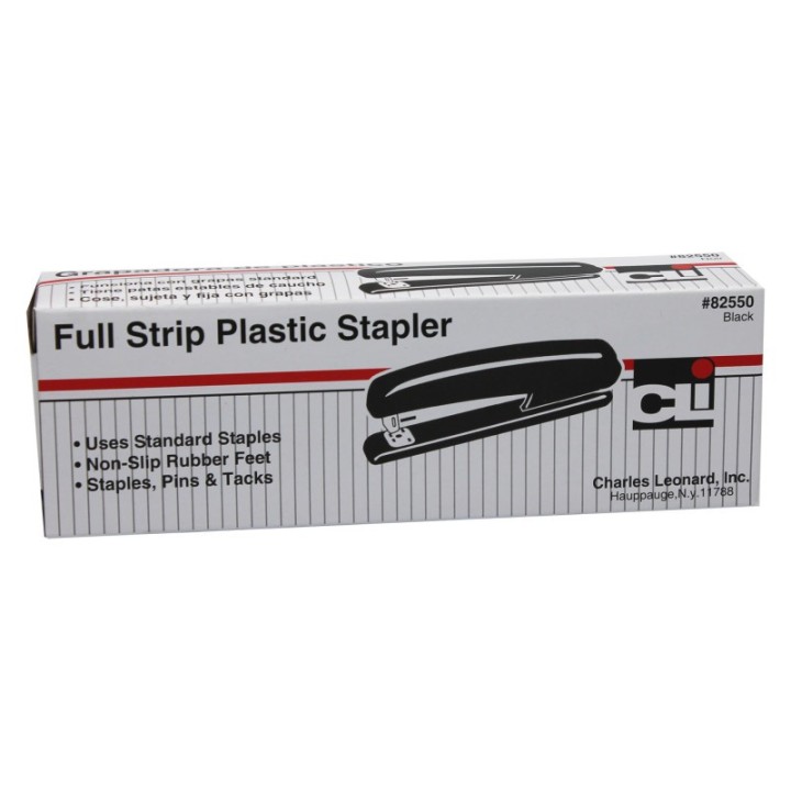 Charles Leonard Full Strip Stapler, Black
