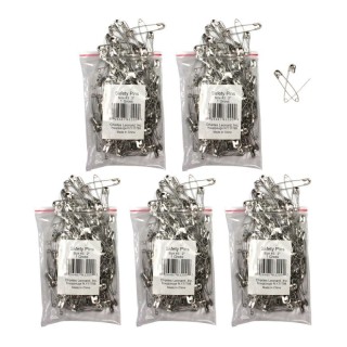 Charles Leonard Safety Pins 2", 144 Per Pack, 5 Packs