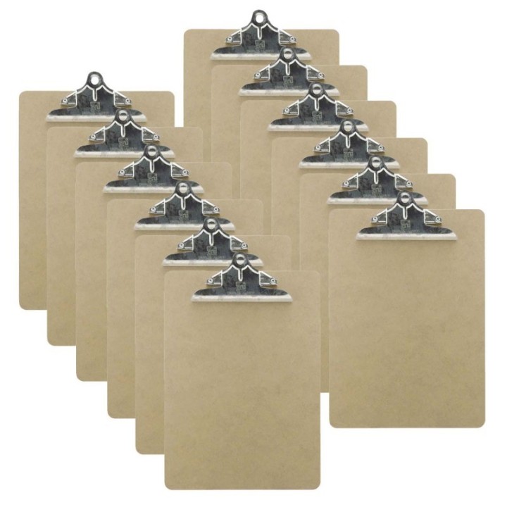 Charles Leonard Letter Size Hardwood Clipboard, Pack of 12