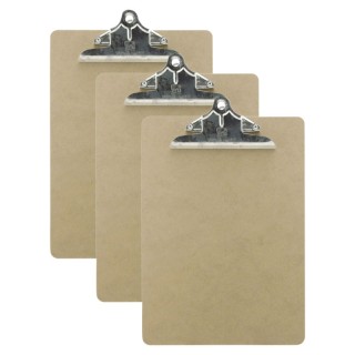 Charles Leonard Hardwood Clipboard, Letter Size, Pack of 3