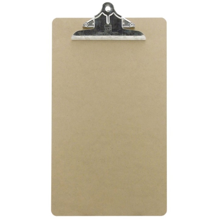 Charles Leonard Masonite Clipboard, Legal Size 9" x 15.5"