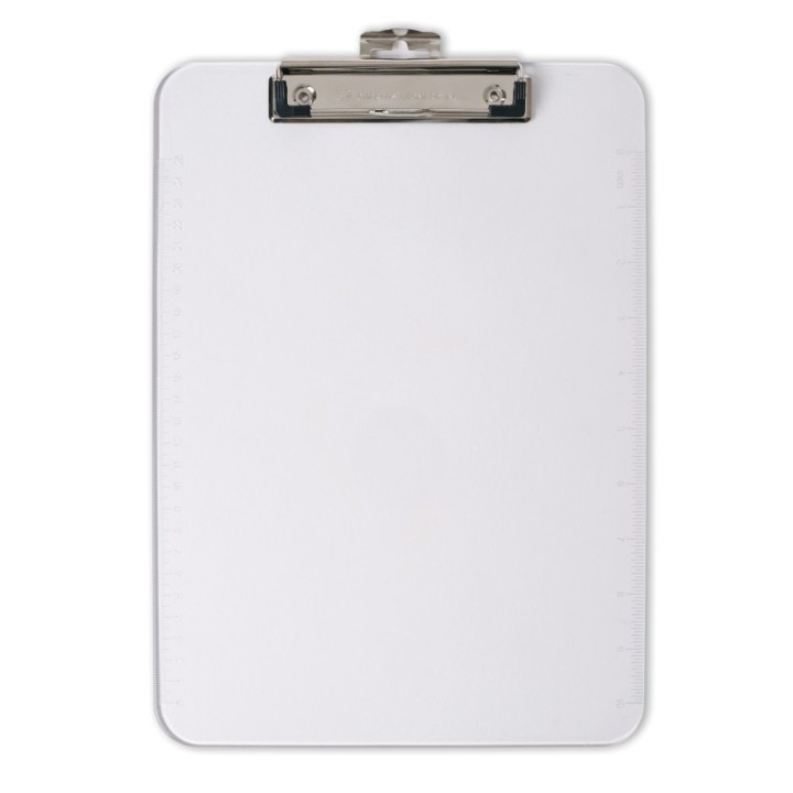 Charles Leonard Plastic Clipboard, Clear, 1 Count