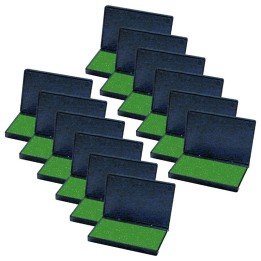 Charles Leonard Stamp Pad, Green, Pack of 12