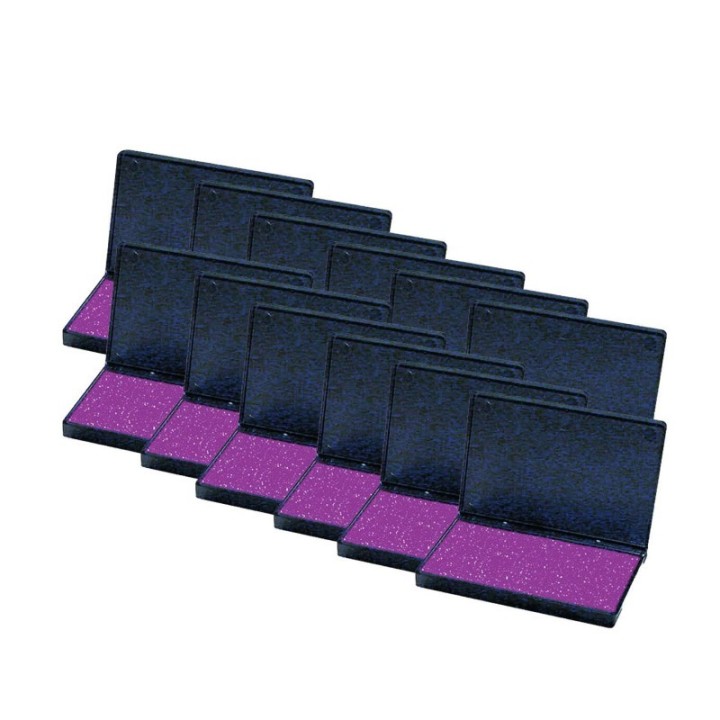 Charles Leonard Stamp Pad, Violet, Pack of 12