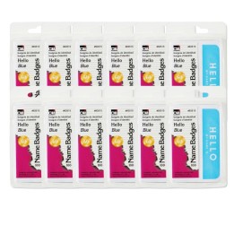 Charles Leonard Self-Adhesive Name Badges, Hello, Blue, 100 Per Pack, 12 Packs