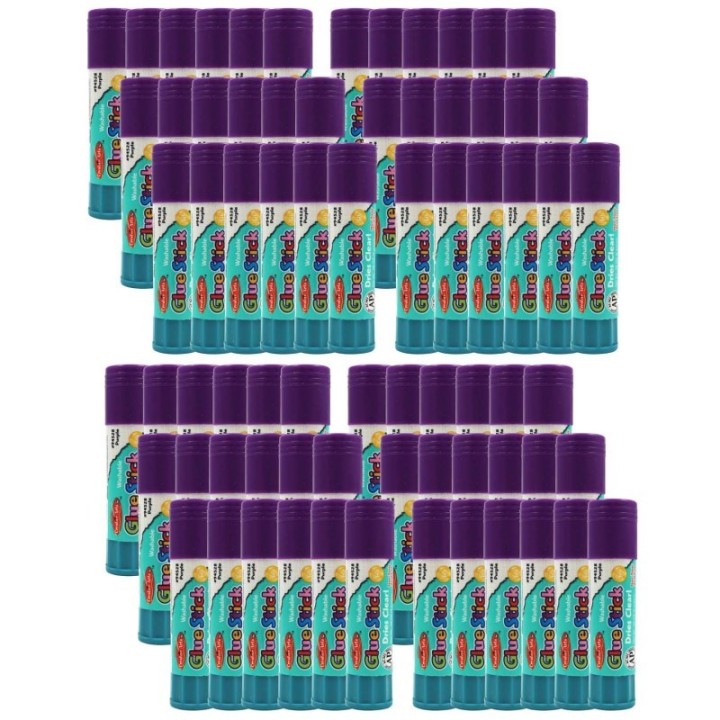 Charles Leonard Economy Glue Stick .28 oz., Purple, Pack of 72