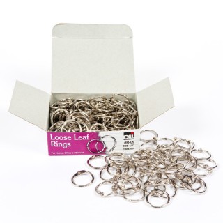 Charles Leonard Loose Leaf Rings with Snap Closure, Nickel Plated, 1/2 Inch Diameter, 100/Box