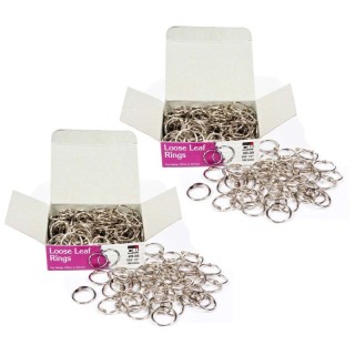 Charles Leonard Loose Leaf Rings, 1/2", 100 Per Box, 2 Boxes