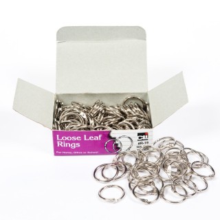 Charles Leonard Loose Leaf Rings with Snap Closure, Nickel Plated, 3/4 Inch Diameter, 100/Box
