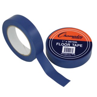 Champion Sports Floor Marking Tape, 1" x 36 yd, Blue
