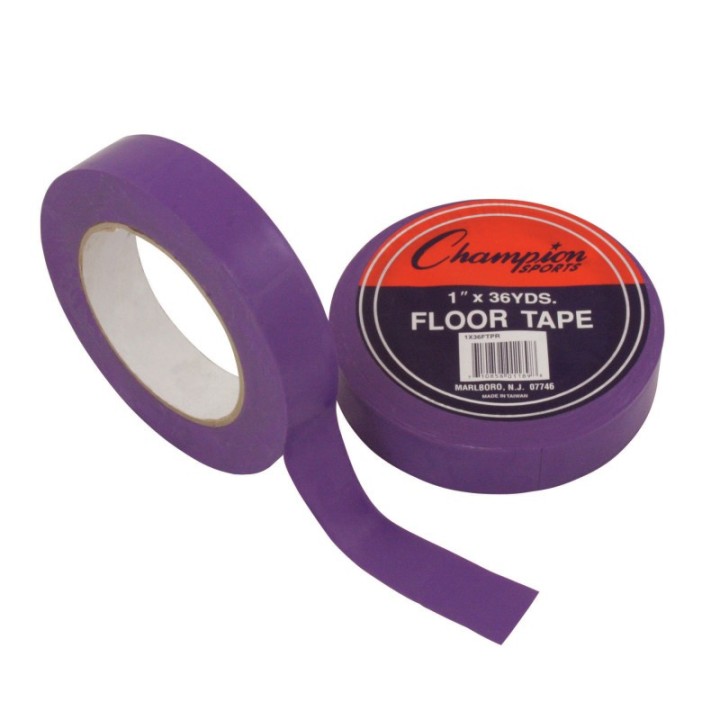 Champion Sports Floor Marking Tape, 1" x 36 yd, Purple