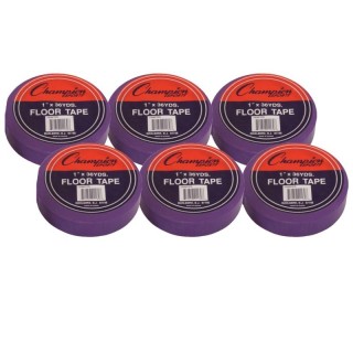 Champion Sports Floor Marking Tape, 1" x 36 yd, Purple, 6 Rolls