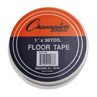Champion Sports Floor Marking Tape, 1" x 36 yd, White