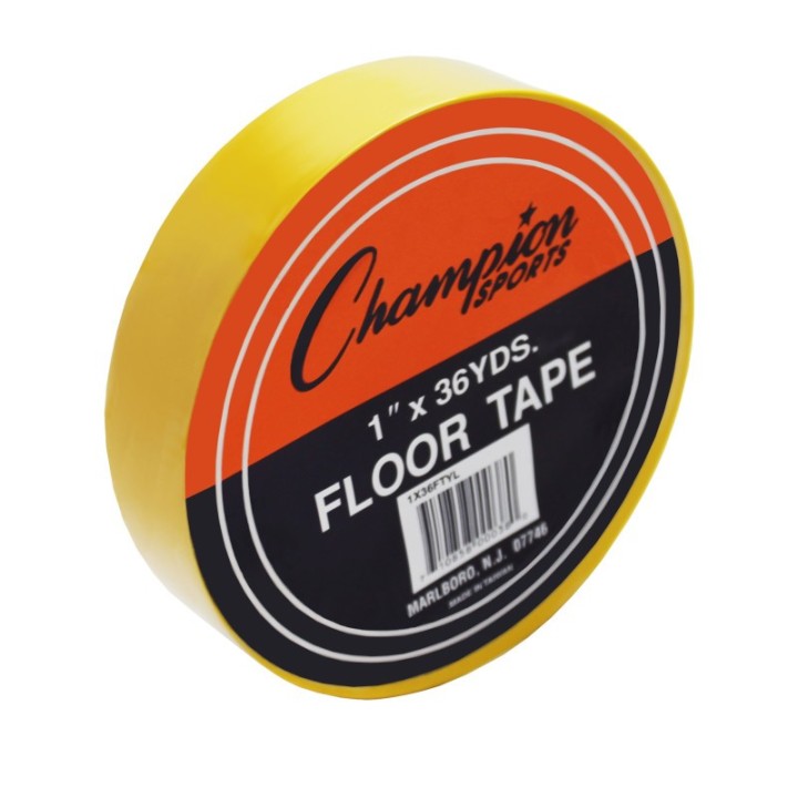 Champion Sports Floor Marking Tape, 1" x 36 yd, Yellow