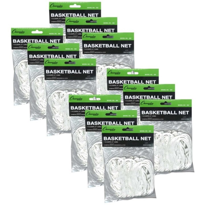 Champion Sports Economy Basketball Net, 4mm, Pack of 12