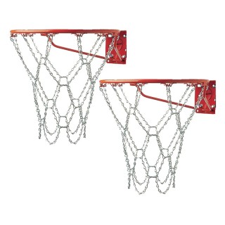 Champion Sports Steel Chain Basketball Net, Pack of 2