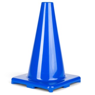Champion Sports Hi-Visibility Flexible Vinyl Cone, Weighted, 12", Royal Blue