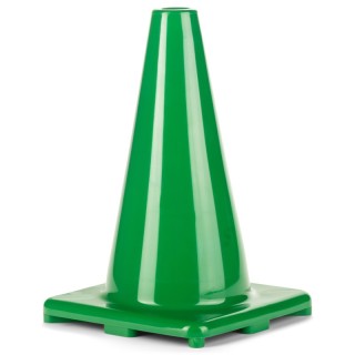 Champion Sports Hi-Visibility Flexible Vinyl Cone, Weighted, 12", Green